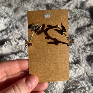 Butterfly Hoop Earrings